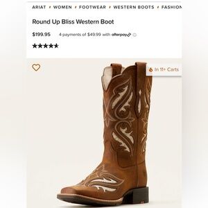 Ariat Round Up Brown and Gold Women’s boot